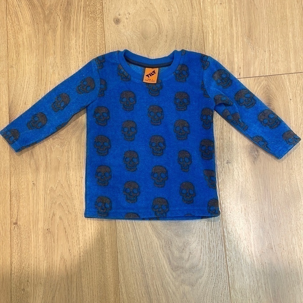 TILT Kid’s Fleece With Skulls Size 1